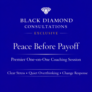 Peace Before Payoff | Exclusive Premier One-On-One Coaching Session